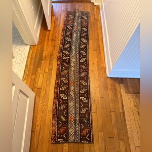 2x7 Vintage Turkish Oushak Runner Rug